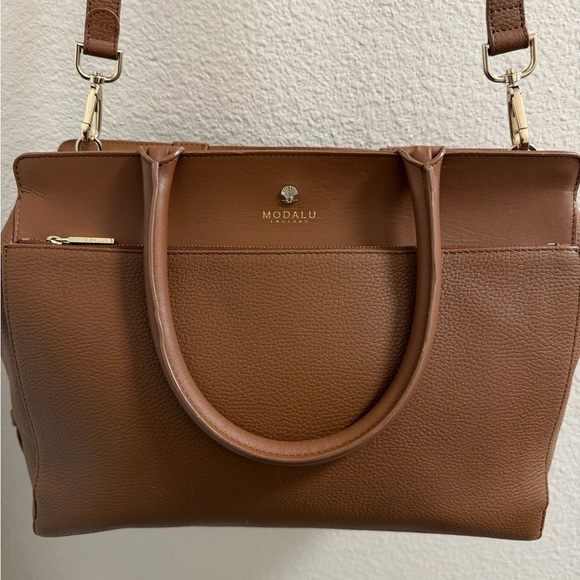Modalu Handbags - Modalu Tan Leather Satchel